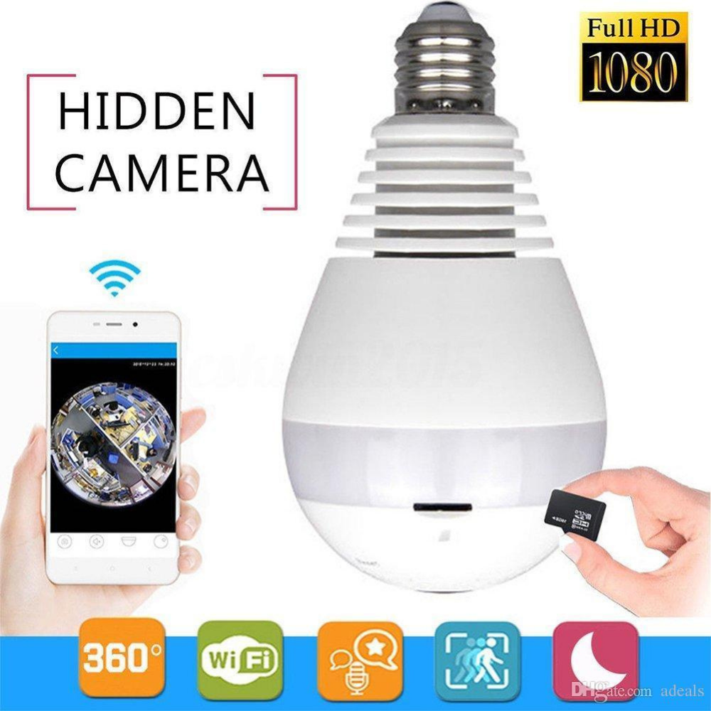 IP WIRELSS PANORAMIC BULB CAMERA 1080P HD 2MP - Techlojee