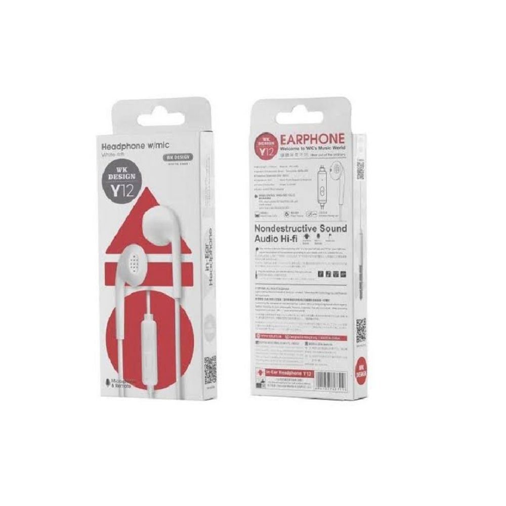 Remax Y12 Wired Sterio Handfree Remax Y12 Wired Sterio Handfree 3.5mm - Techlojee