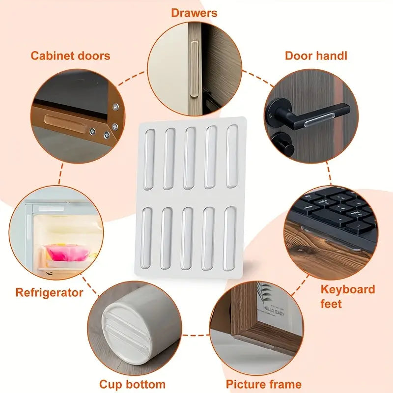 Silicone Cabinet Door Bumper Strips