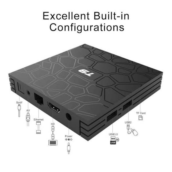 Smart Box T9 4GB+64GB Quad Core 4K Ultra HD 9.0V - Techlojee