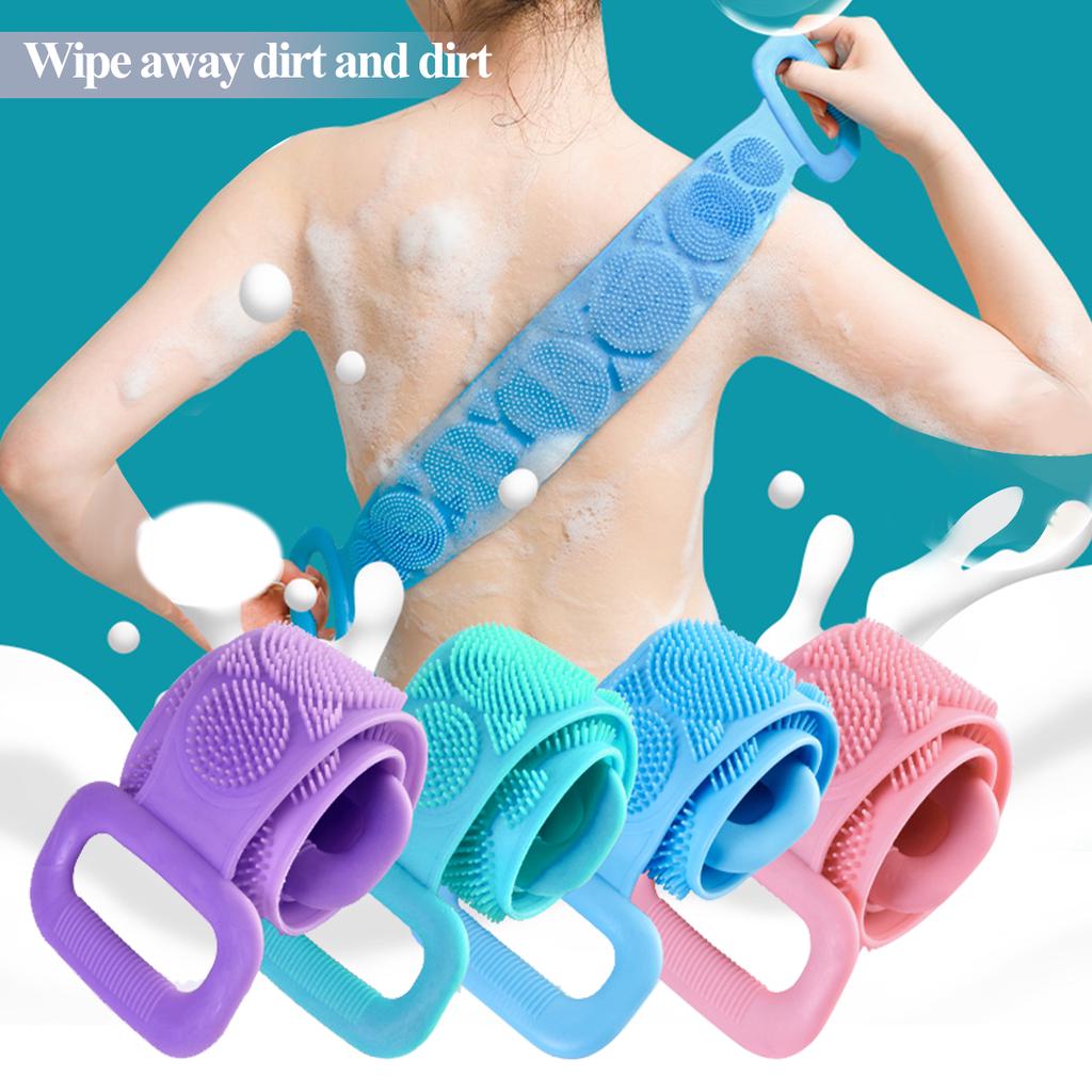 Silicone Body Wash , Body Scrubber Belt With Double Side