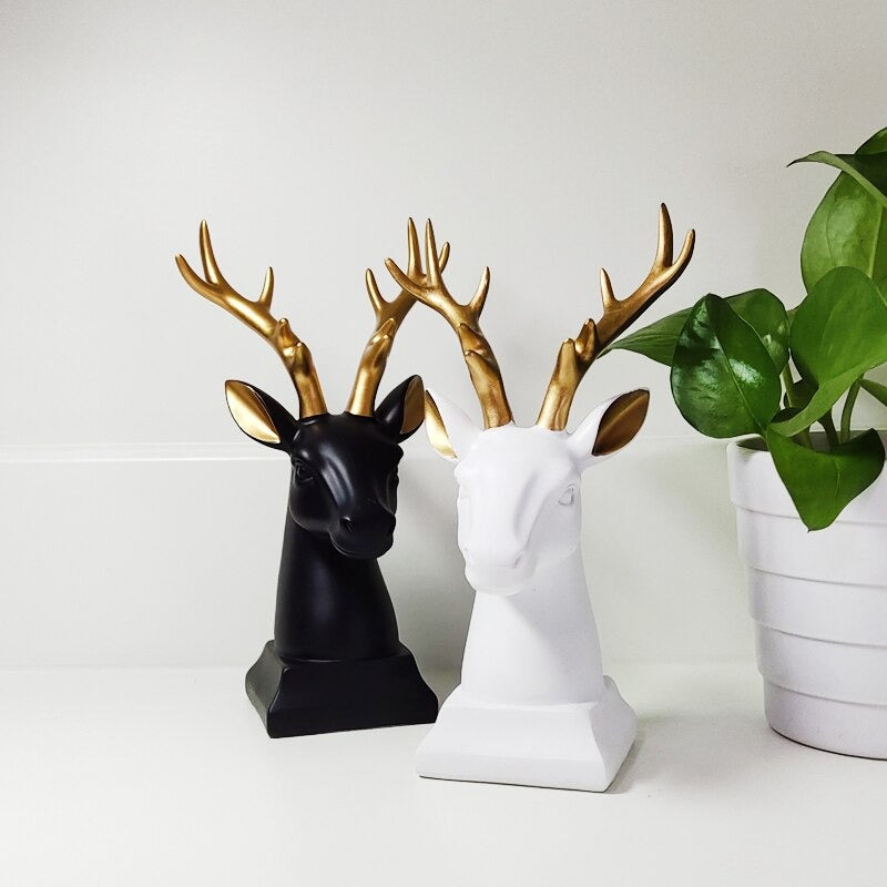 Luxurious Deer Head Figure