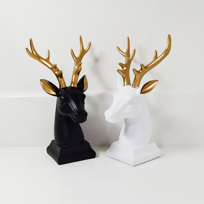 Luxurious Deer Head Figure