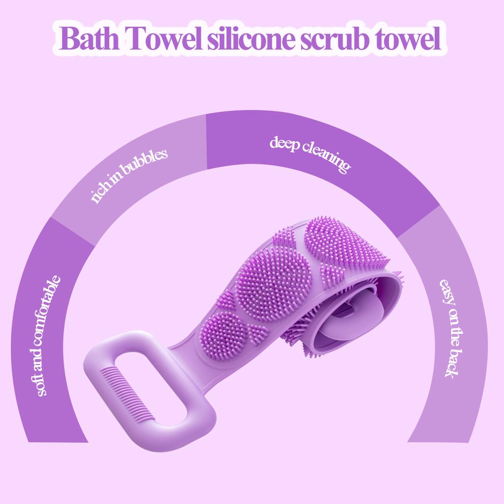 Silicone Body Wash , Body Scrubber Belt With Double Side