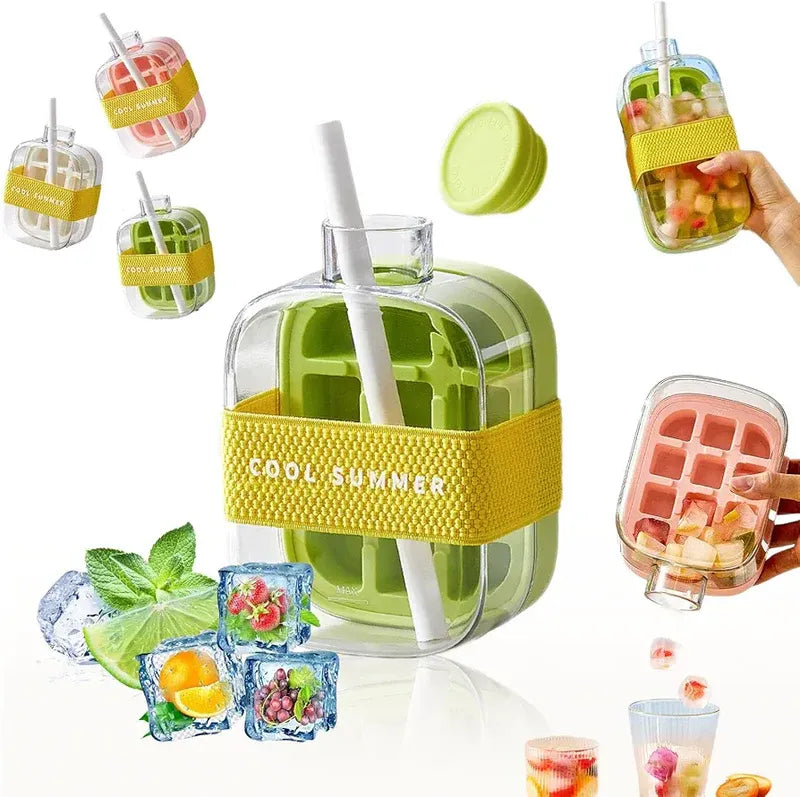 2 in 1 Ice Cube Tray Water Bottle