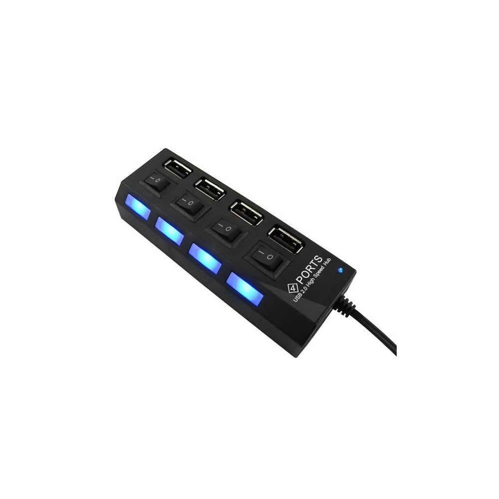 USB Hub 4 Port 2.0 With Button - Techlojee